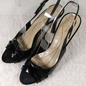 Kate Spade N.Y. Black Patient Leather Heels 7.5 B